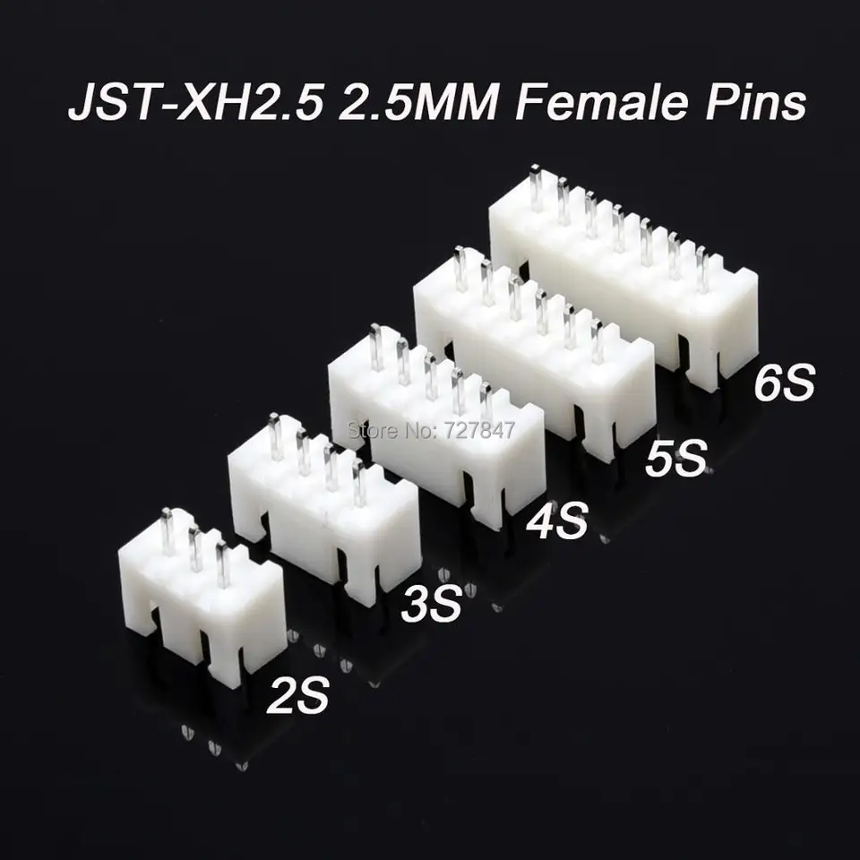 20ks / 30ks jst-xh2.5 2,5 mm 2s 3s 4s 5s 6s rovnováha konektora konektor samíc Pins pre nabíjačku IMAX B6