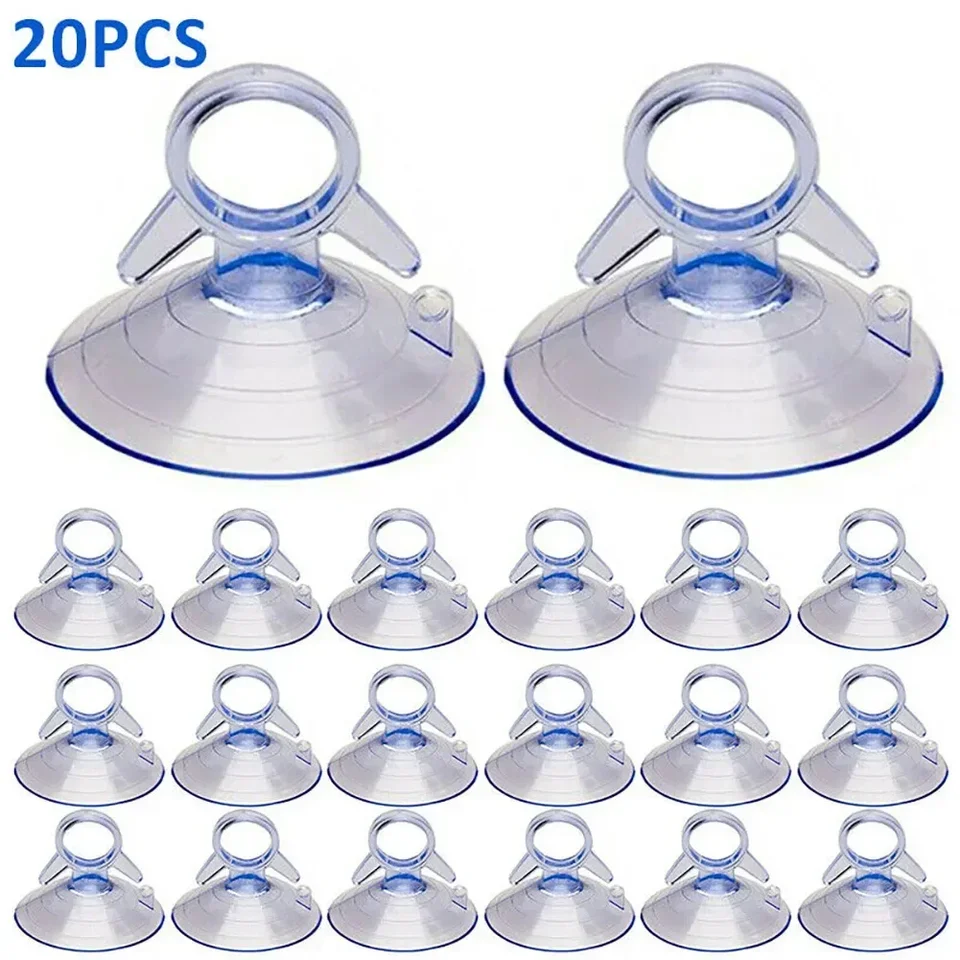 20ks 45 mm okenné prísavky auto Sunshade Saction PVC Cups Priehľadné gumové plastové okenné prísavky
