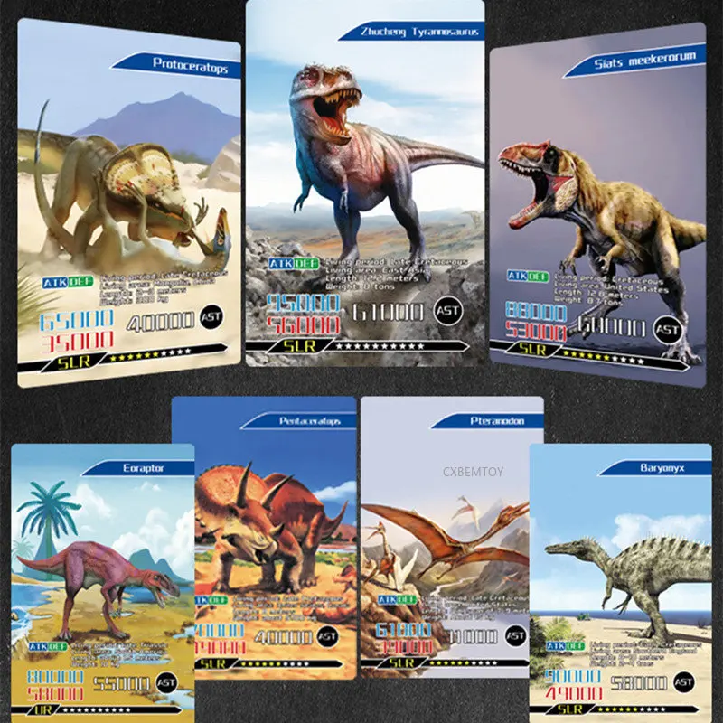 20ks 55ks anglický dinosaurus bojová karta Jurassic Dinosaur Knowner Cognitive Cards Interactive Game Vzdelávacia hračka