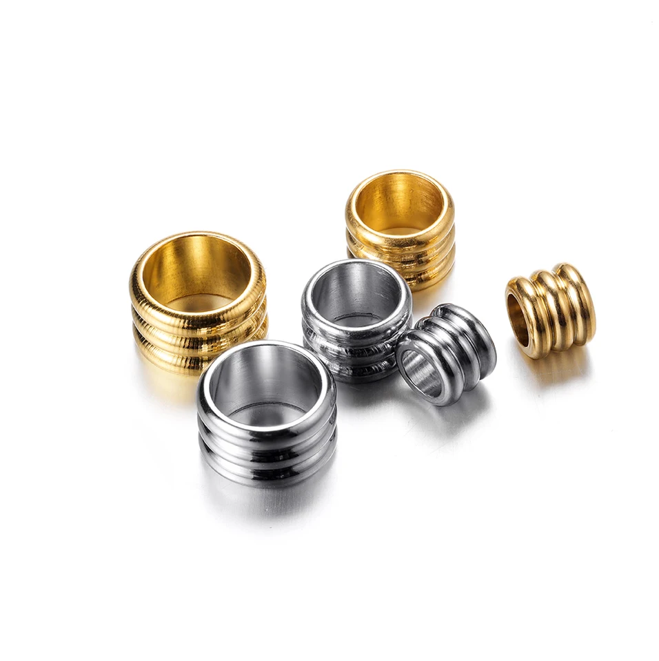20ks/balenie 3/5/6 mm nehrdzavejúca oceľ s veľkým dierstvom Popaľové guľôčky pre DIY náhrdelník Náramok