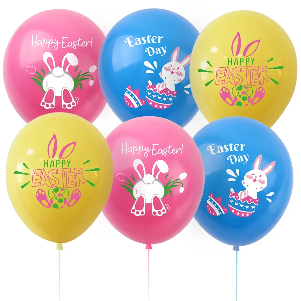 20ks Bunny Bunny Egg Easter Latex Balón Veľkonočná večierok Dekorácie Balón Agrancie Dodávky