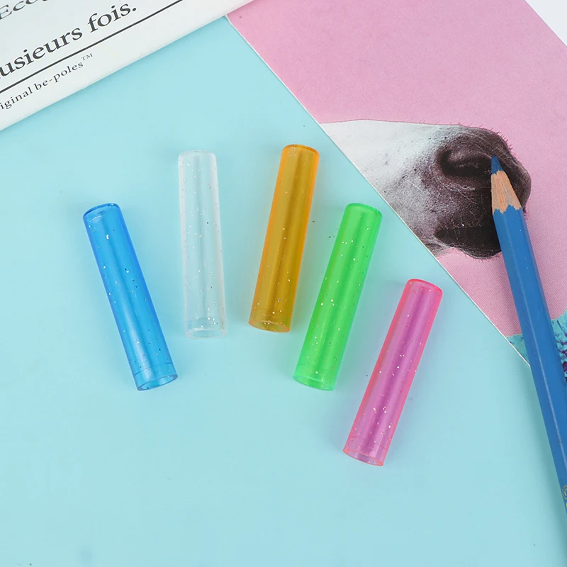20ks Candy Candy Color Pen Ochranná čiapka Transparentná ceruzka Cencal Cover Študenti kancelárske potreby kancelárskych potrieb