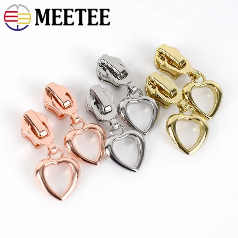 20ks Meetee 5# Zipper Sliders pre nylonové zipsové šaty odevy zipsová oprava súprava Zips Struber DIY BAG Šitové doplnky