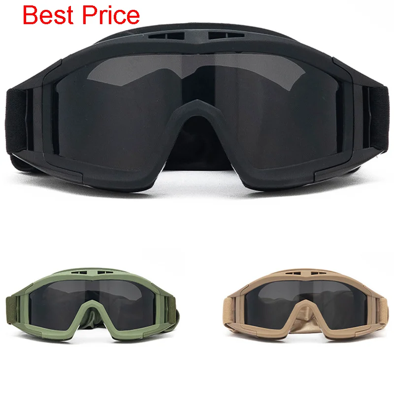 20ks M'Ilitary Tactické okuliare CS CS OPRAOFOUS NAPRAFON proti nárazu Špeciálne bojové okuliare Tri šošovky Suit Motorycle Goggles