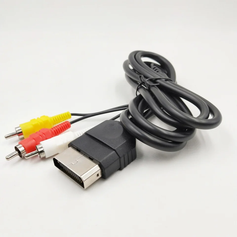 20ks nahradenie 6 stôp zvukového video kompozitného kábla AV 3 RCA drôtený kábel pre Xbox Classic (nie je vhodné Xbox 360)