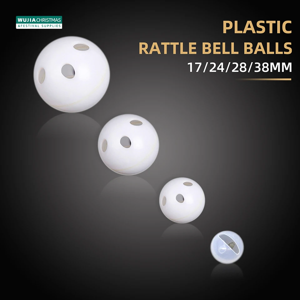 20ks plastové hrkálka Bell Galls Mers Maker DIY