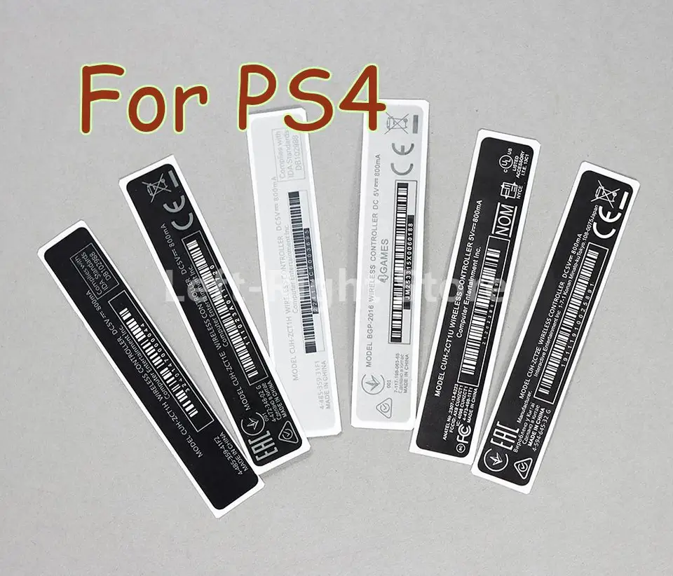 20ks pre PlayStation 4 PS4 Ovládač County Cousing Shell Slim Black Back značky značky Paste štítok nálepky tesnenia OEM OEM