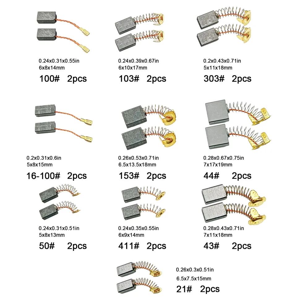 20ks/set 10 veľkostí Elektrický motor