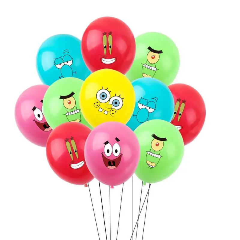 20ks/set SpongeBob Squarepants Patrick Star Squidward Centacles 12 -palcové latexové balóniky narodeniny Prázdniny Party dekorácie večierkov