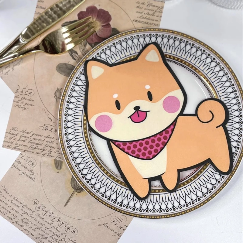 20ks/taška roztomilý Shiba Inu Dog Decoupage