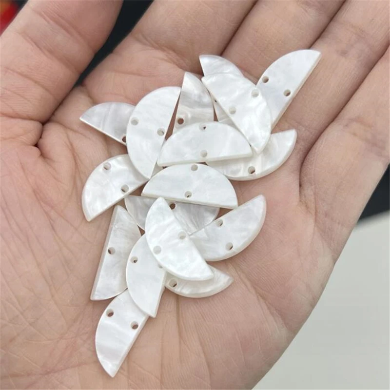 20ks/veľa nových 21 mm mesačne akrylové guľôčky kyseliny octovej napoly okrúhle kúzlo konektory DIY náušnice