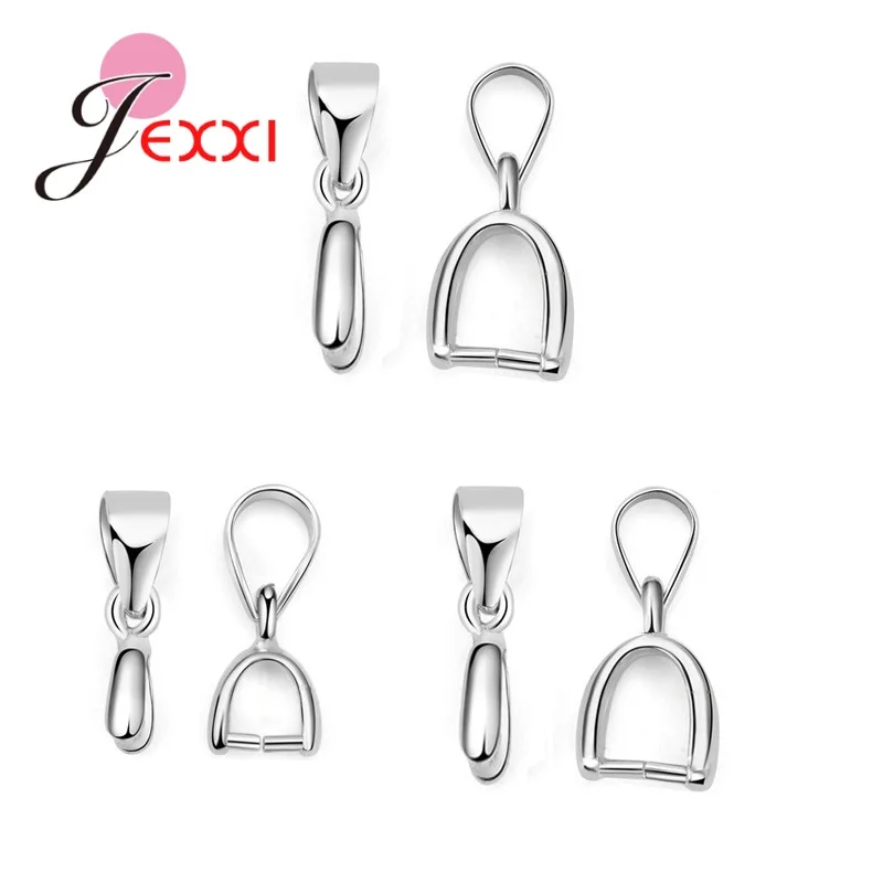 20ks/časť 925 Sterling Silver Bale Pinch Clasp Class Connector pre prívesok pre DIY náhrdelník