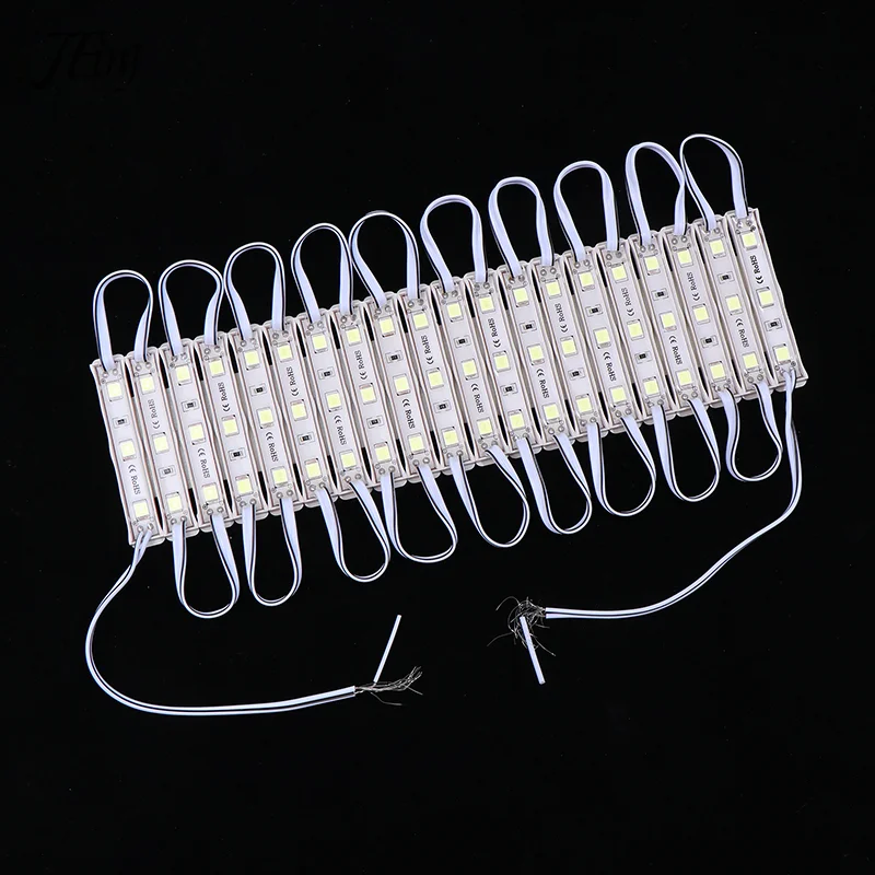 20ks/šarža Vodotesné super svetlé podsvietenie pre značku DC12V LED modul 3 SMD 5054 teplá biela/červená farba