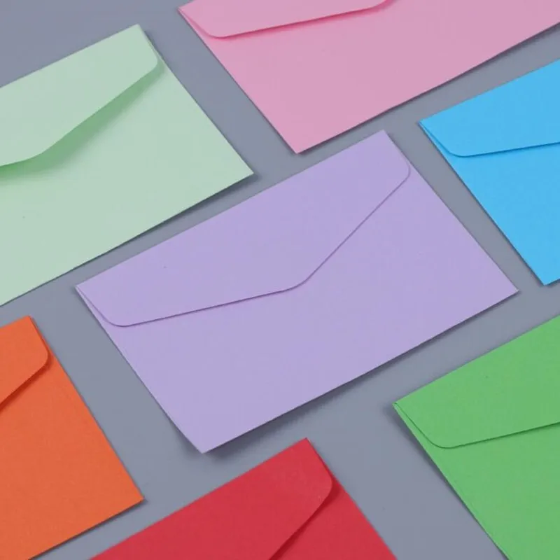 20ks/šarže mini obálky 115 mm*80 mm Candy Color Mini obálka Štrnásť výberov papierové kórejské kancelárske potreby darčeky