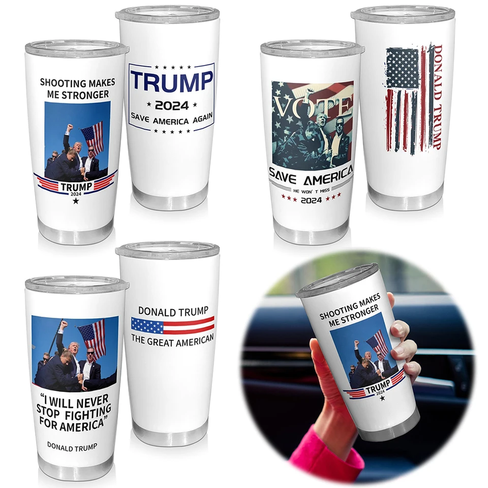 20OZ Trump Izolovaný pohárik s dvojryskarným šálkou Izolovaného veka 304 Prenosná vodná pohár pre studené horúce nápoje pre studené horúce nápoje