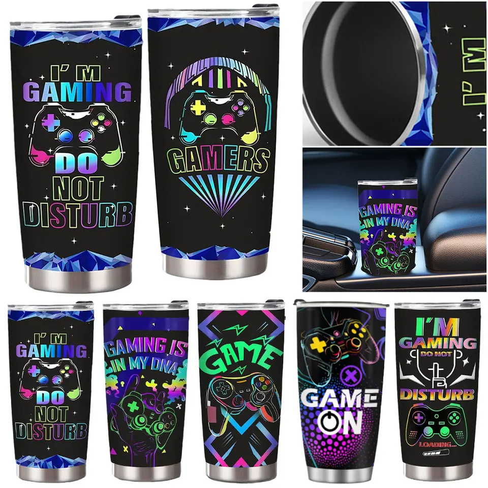 20oz z nehrdzavejúcej ocele Pohár pohárika s vekom s pitným pohárom izolovaným pre Teen Boy Son Son Dad Birthday Vianocový darček