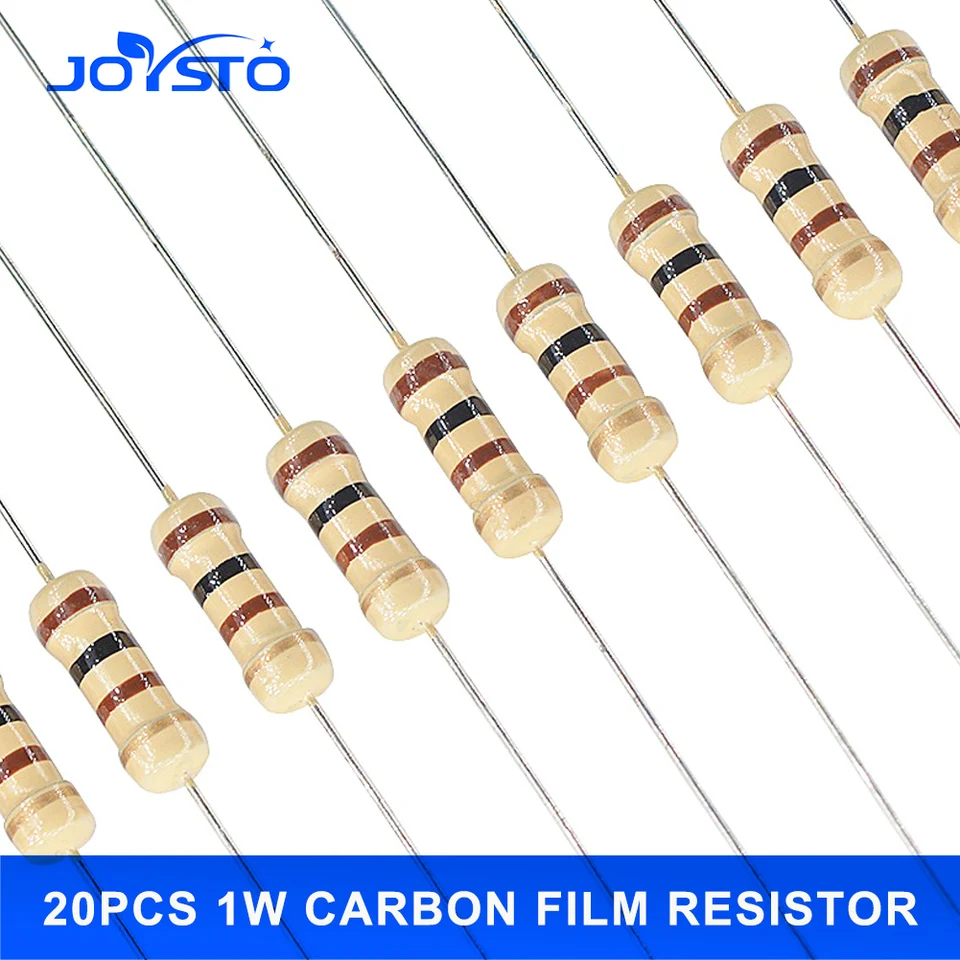 20pcs 1W rezistor uhlíka 5% 1r ~ 10m 10r 100r 220r 330r 470r 1k 2,2k 3,3k 4,7k 10k 22k 47k 100k 100k 1m 10 100 220 330 470 Ohm