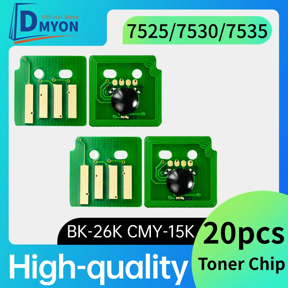 20pcs kazety 006R01517 006R01518 006R01519 006R01520 pre Xerox Workcentre 7525 7530 7535 7545 7556 7835 7845 7855