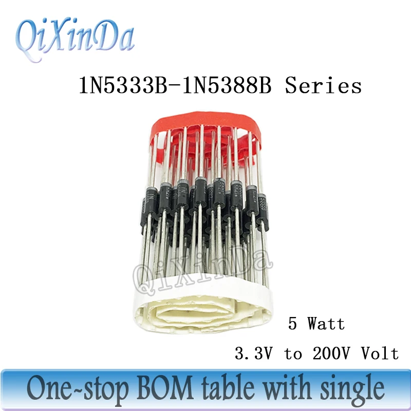 20pcs/lot 5w Zener Diodes 13V 14V 15V 16V 17v 18v 19v 20v 22v 24v 25v 28v 28v 30v 33v 36v 39v 43v 47v 51v 1n5350b ~ 1n5369b Case17