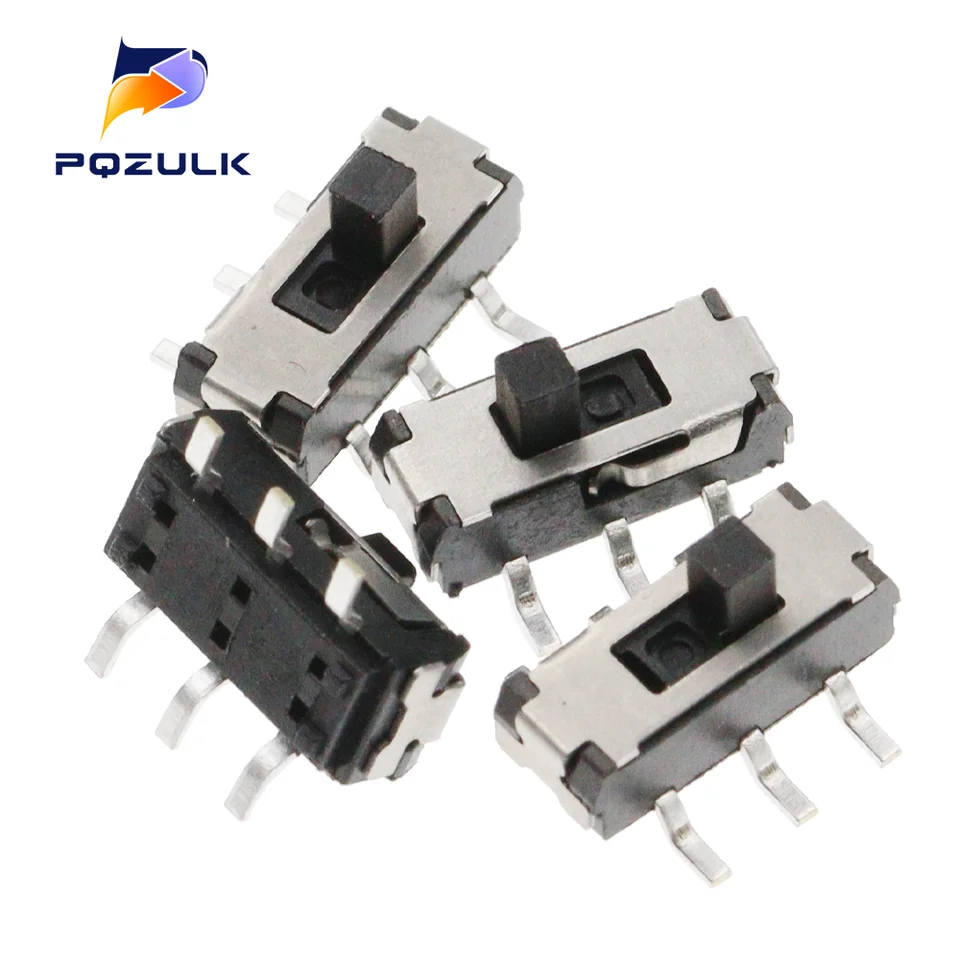 20pcs MSS22D18 SMT prepínač SMD 6pins rukoväť vysoký 2 mm 2p2t Mikro posúvací spínač