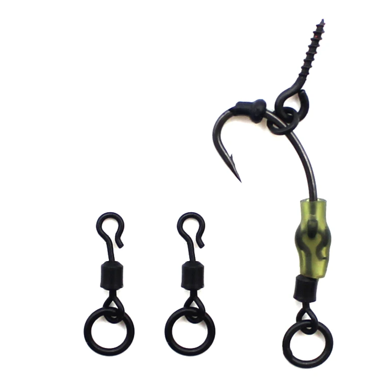 20pcs Spinner Swivel Ronnie Rig Veľkosť 11 Terminálové náčinie Rybolov Ronnie Stočná kontextová kontextová škála