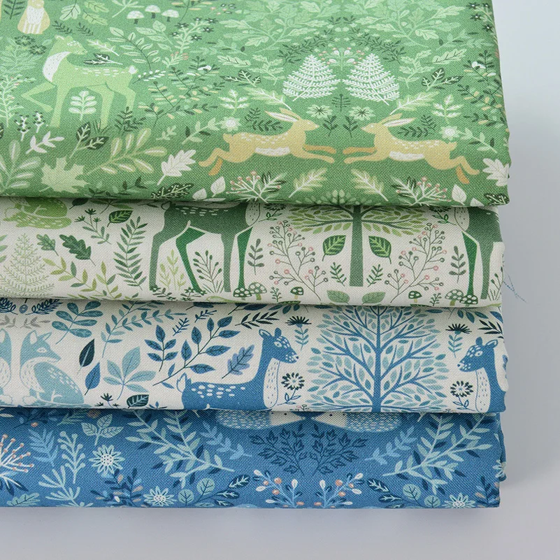 20S písmená Pastoračné kvetinové jednoduché štýl Pure Cotton Tkanina ručne vyrobené DIY Pattwork Domáca tkanina Tlač odev