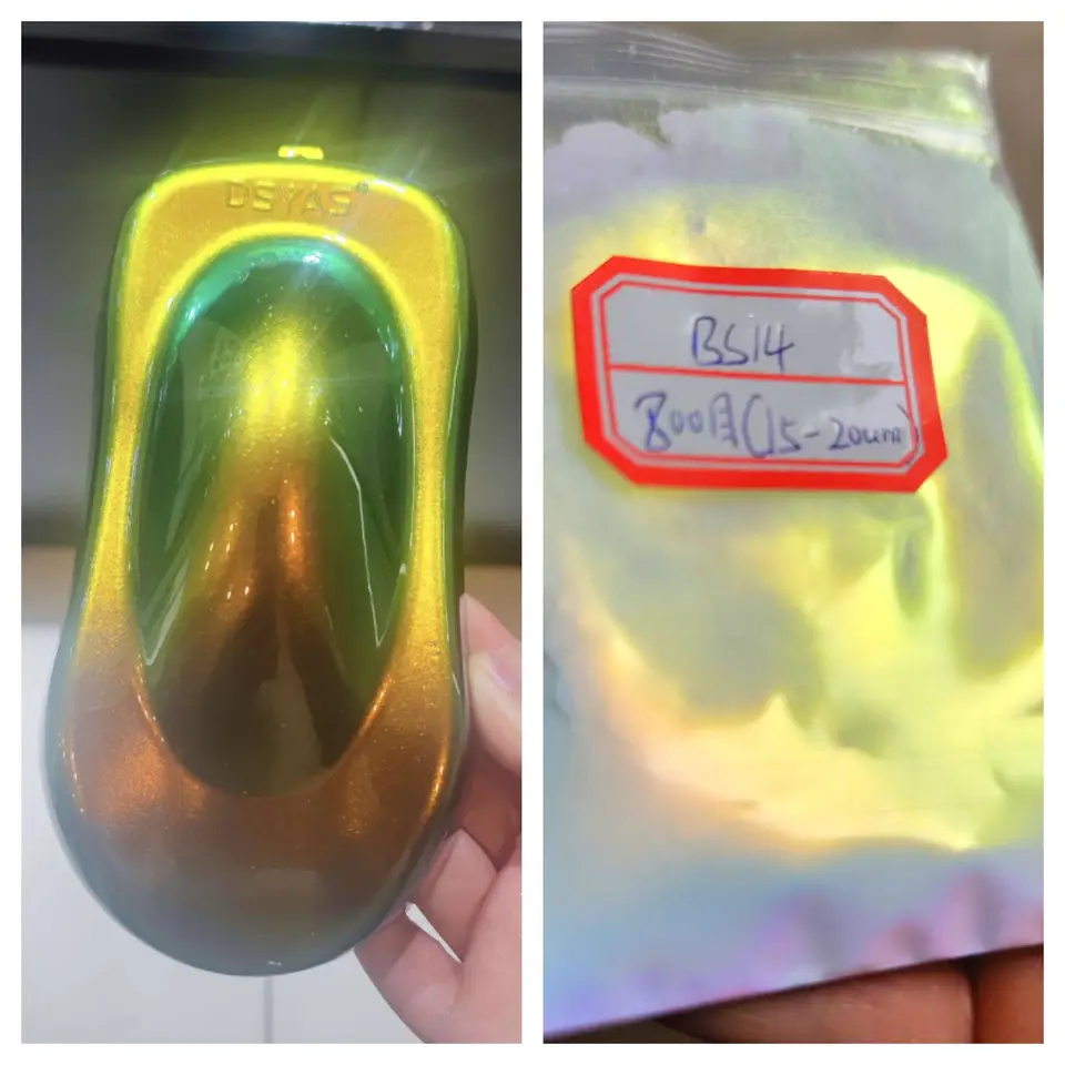 20UM Aurora Rainbow White Super Chameleon Paint Pigment Pult Hypershift/Colorshift Pigment Pigment BS14