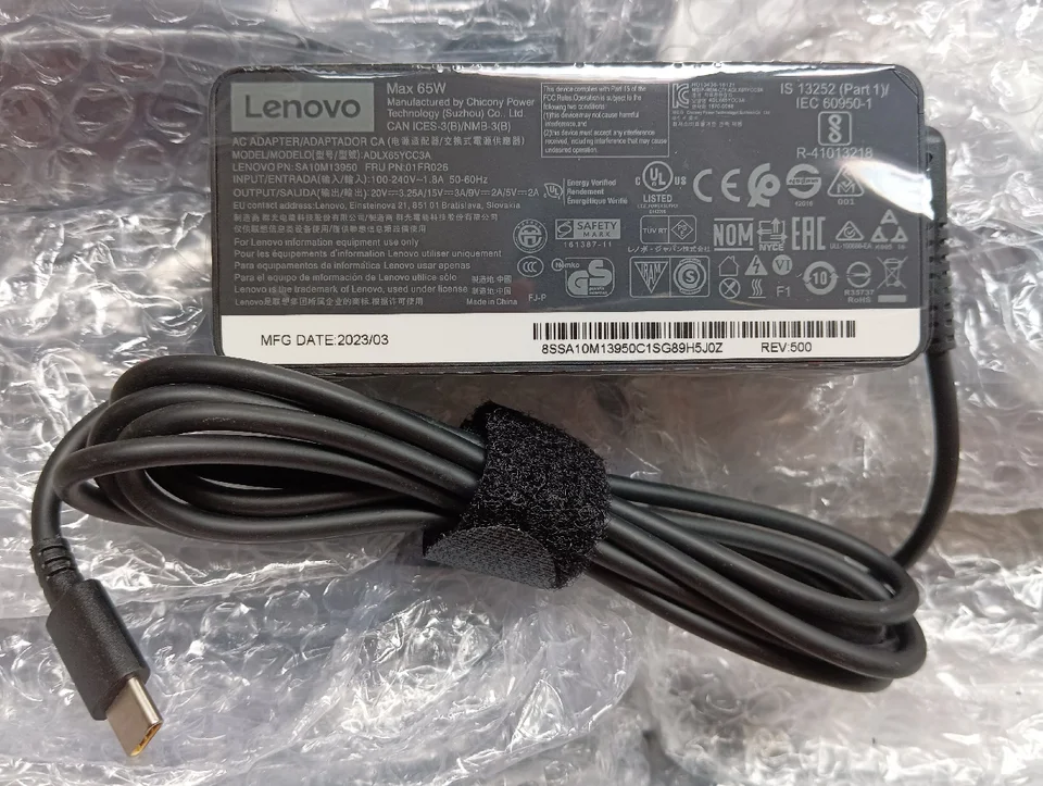 20V3.25A 65W USB KABEL ACT ACK ADAPTER PRE YOGA C940 2-V-1R T470S T470 T570 Nabíjačka ADLX65YLC3A