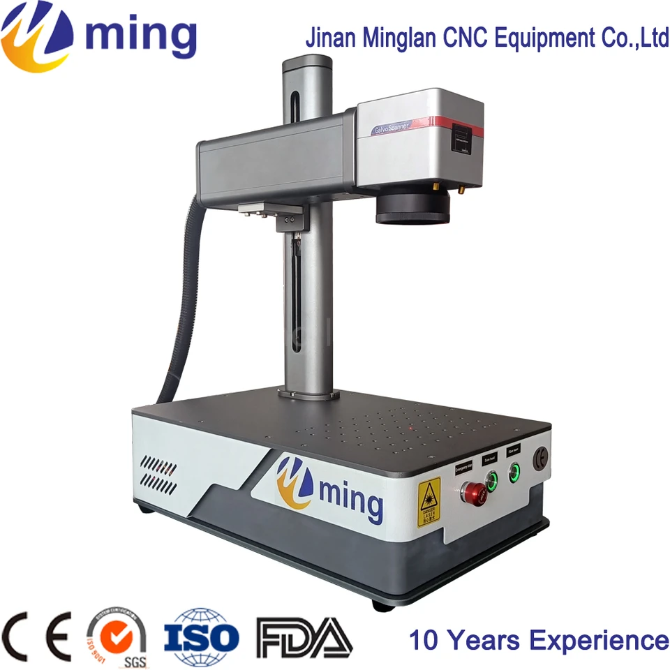 20W/30W vláknitý laserový znak stroj 2D/3D laserový znak