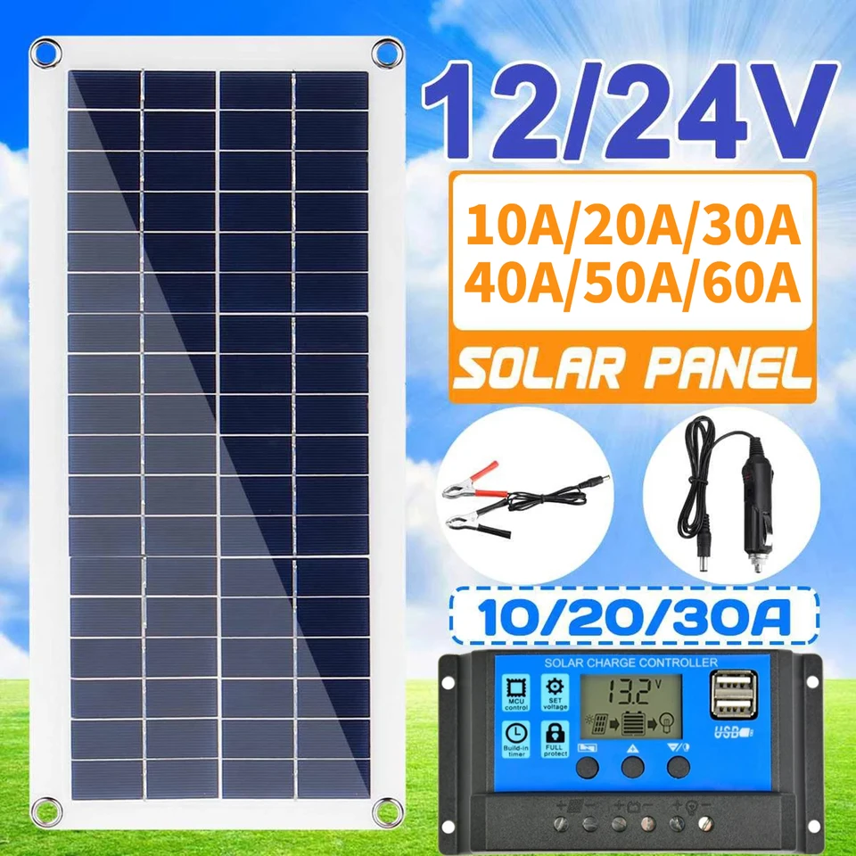 20W Solárna flexibilná panelová súprava 12V spínač USB nabíjacie rozhranie Solárna doska s 300W regulátorom vodotesné solárne články