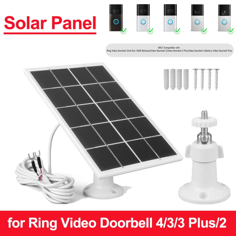 20W solárny panel pre zvonenie zvončeka 360 ° nastaviteľná súprava solárnej nabíjačky solárnej nabíjačky pre zvonenie