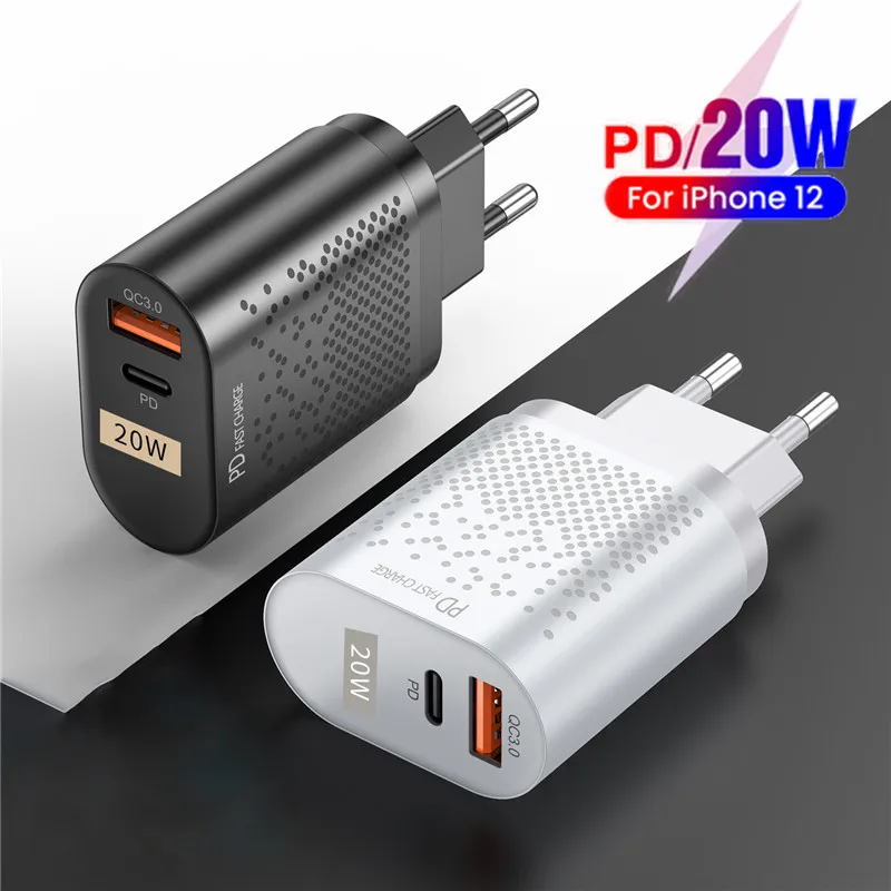 20W USB Typ C Rýchly nabíjanie 3.0 Rýchle nabíjanie Adaptér Univerzálny mobilný telefón tablety pre iPhone 13 Samsung Huawei