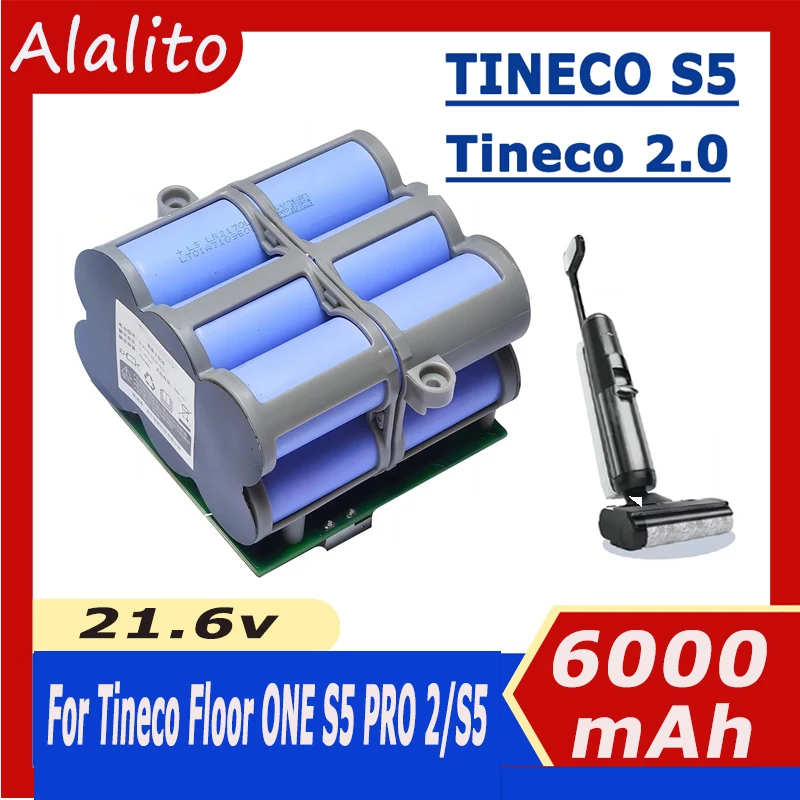 21,6 V 6000 mAh Výmena batérie pre podlahu TineCo One 2.0 S5 Pro 2 S5 Smart S5 Parné podlahové diely Časti