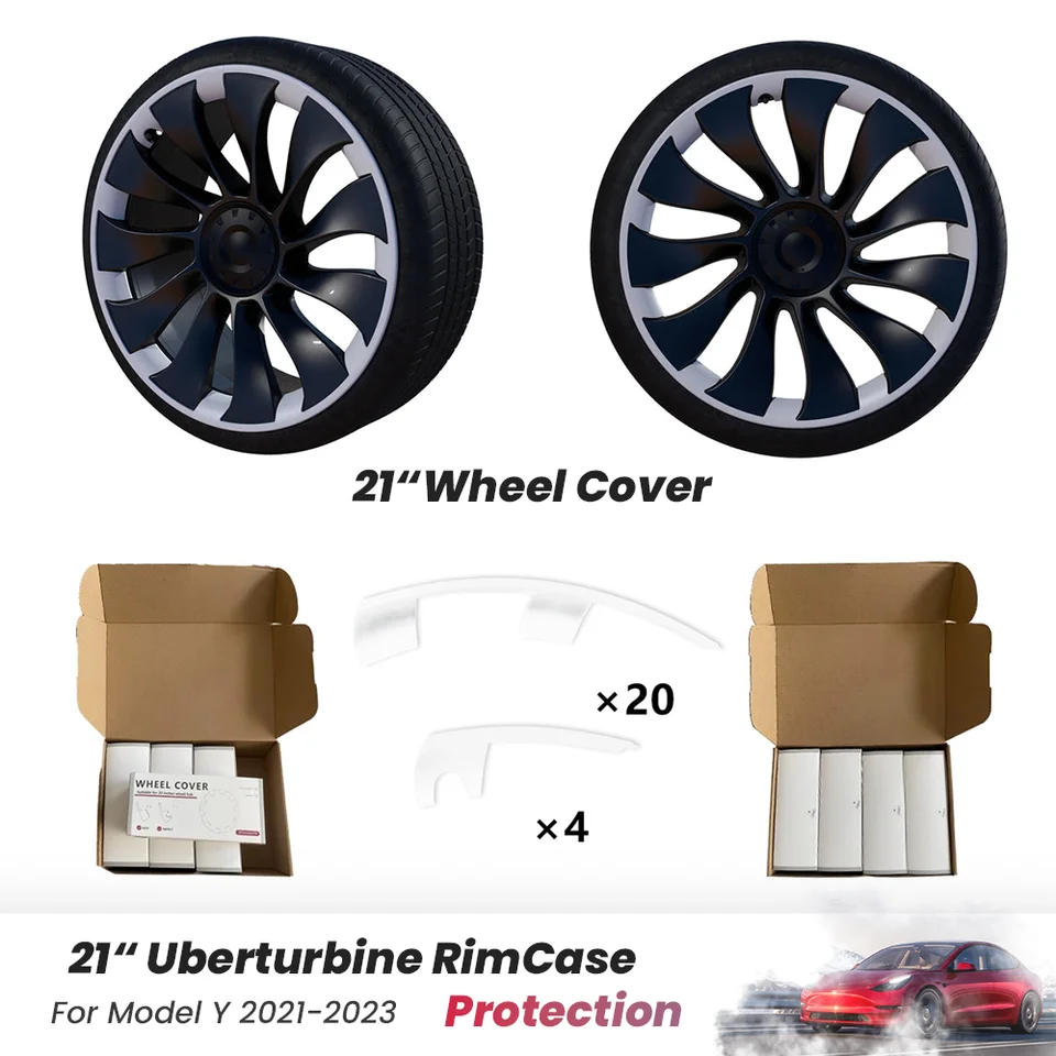 21-palcový kryt kolies na okraji kolesa pre Tesla Model Y 2021-2023 Uberturbine Cap Cap Cap Cap Cap Cap Cap Cap Cap Cap Chráni