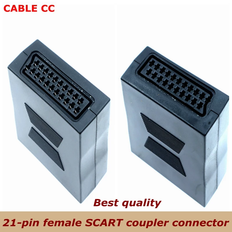 21 Pin Scart Coupler stolársky adaptér Žena k ženským f/f zásuvkovým konektorom21p euro plug scart
