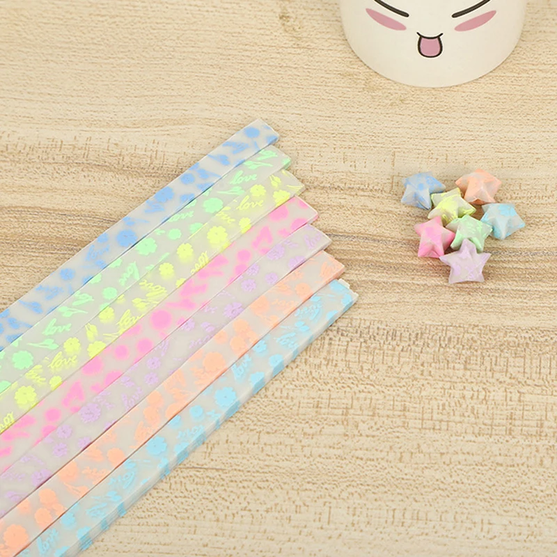 210ks žiarivé papierové prúžky Origami skladacie Lucky Star Rese Crafts Gift môže byť dobrým pomocníkom pre vášho tajného milenca