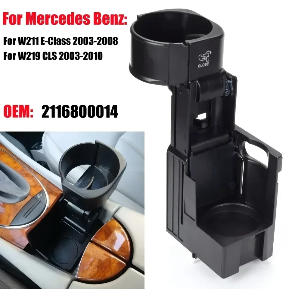 2116800014 B66920118 Centrum automobilu Vložka nápojov Držiteľ pohár pre Mercedes pre Benz W211 E320 E350 E500 W219 CLS500 CLS