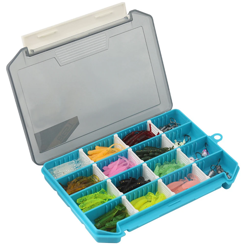 216ks rybárske návnady súprava sada rybárskych návnad na návnady Barrel Swivels Jig Hooks Tackle Set Box so 16 malými priehradkami