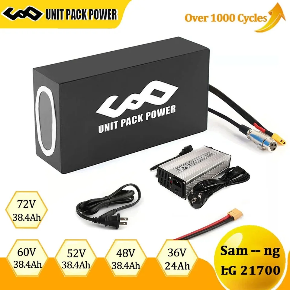 21700 Lg Ebike Batéria 72V 30AH 60V 24AH 52V 48V 36V pre elektrický bicykel Esocater 1000W 1500W 1800W 2000W 2500W 3000W
