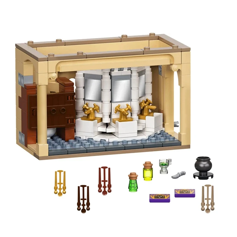 217ks Polyjuced lektvar chmúrne stavebné bloky kompatibilné 76386 Model Kit tehly hračky Gifts Magic School Miniso Disney