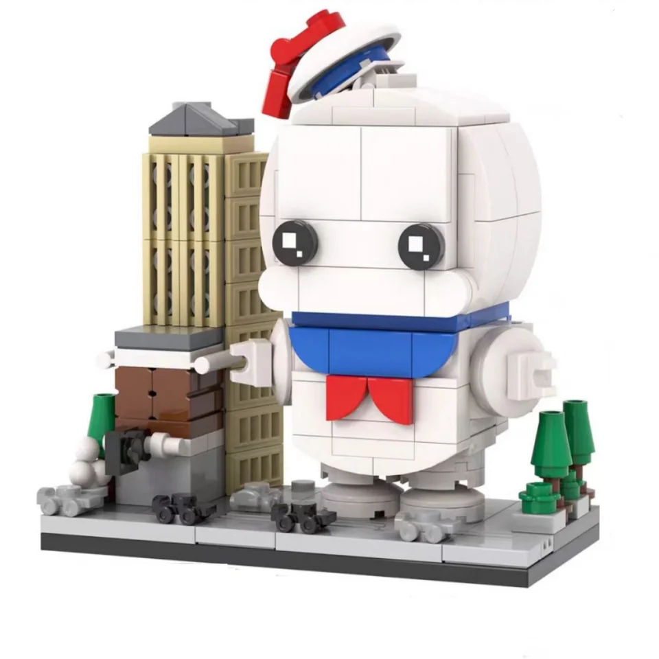 219ks MOC Horror Movie Series Bricks Cotton Candy Ghost Brickheed Building Blocks Blocks Detské hračky pre domácich hračiek pre deti darčeky