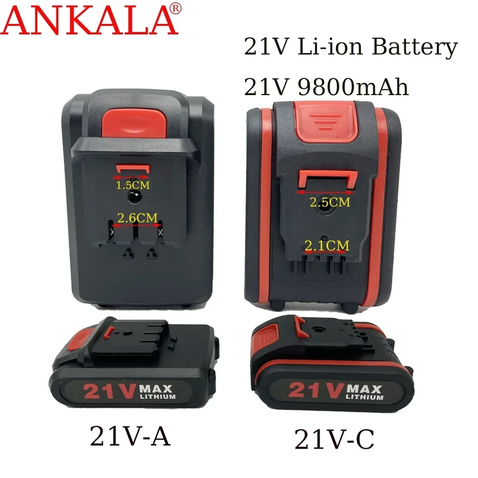 21V 9800 mAh elektrický náradie Všeobecné dobíjateľné nabíjateľné lítiové elektrické skrutkovacie skrutky Elektrické vŕtanie Li-iónové cesto
