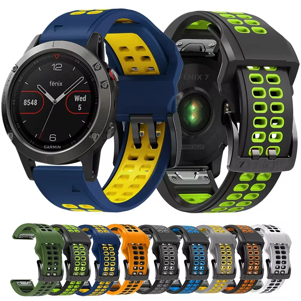 22 26 mm Silikónový hodinkový remienok pre Garmin Fenix ​​7 7x 6 6x Pro 5 5x Plus rýchle vydanie Sport Band pre Garmin Epix Instinct 2 Correa