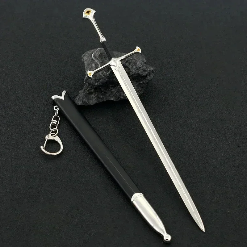 22 cm Narthil Sword Middle Earth Weapon Aragorn Stredoveký kovový materiál Katana Samurai Sword Showpiece Ornament Crafts Darčeky hračky