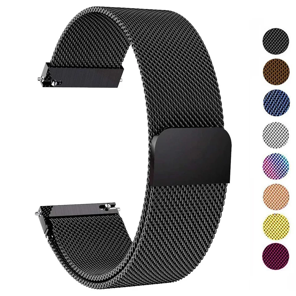 22 mm 20 mm Milanese Loop Strap pre Samsung Galaxy Watch 6 5 4 44 mm 40 mm 6 Classic Active 2 náramok Huawei GT Magnetic Watch Band Band