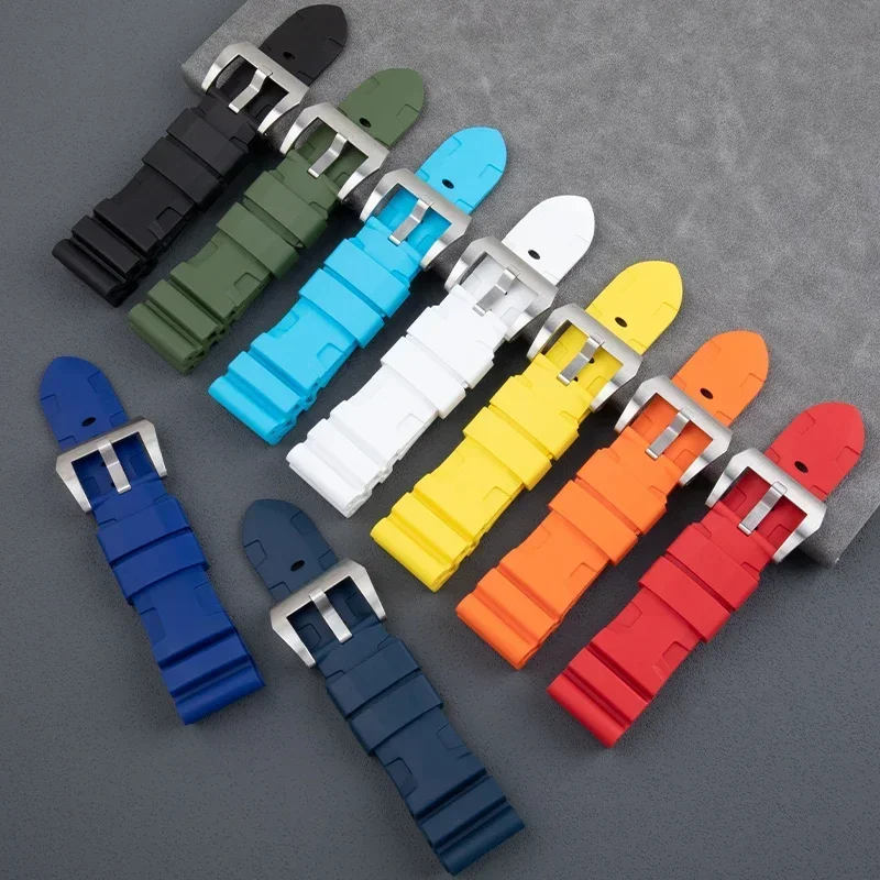 22 mm 24 mm 26 mm Dopact FKM Fluoro Gumber WatchBand pre remienok pre panerai pre PAM1392/0682 Príslušenstvo k pásu Tang pracka