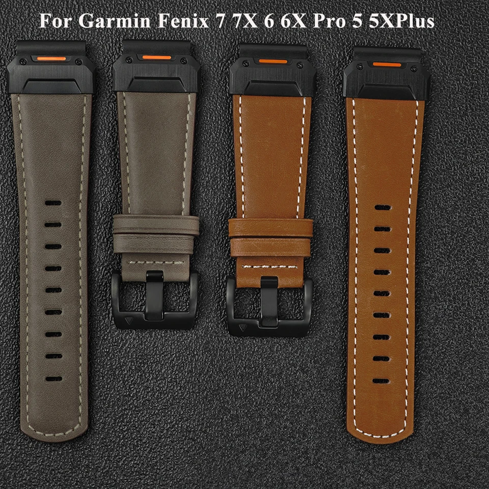 22 mm 26mm kožené hodinky pre Garmin Fenix ​​7 7x Pro 6 6x 5 5x Plus QuickFit Band pre Epix Pro Gen 2 47 mm 51 mm