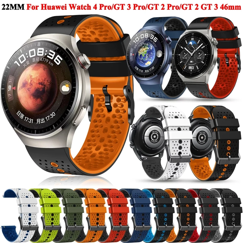 22 mm hodinky pre Huawei Watch 4/Pro GT 2/3 SE/PRO/2E/GT2 46 mm Silikónový pás GT2E GT3 Pro 46 mm náramky náramkov náramkov