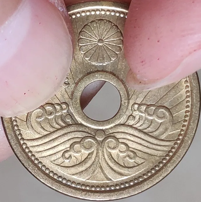 22 mm Japonsko 1938-1940, 100% skutočná originálna comemoratívna minca, originálna zbierka