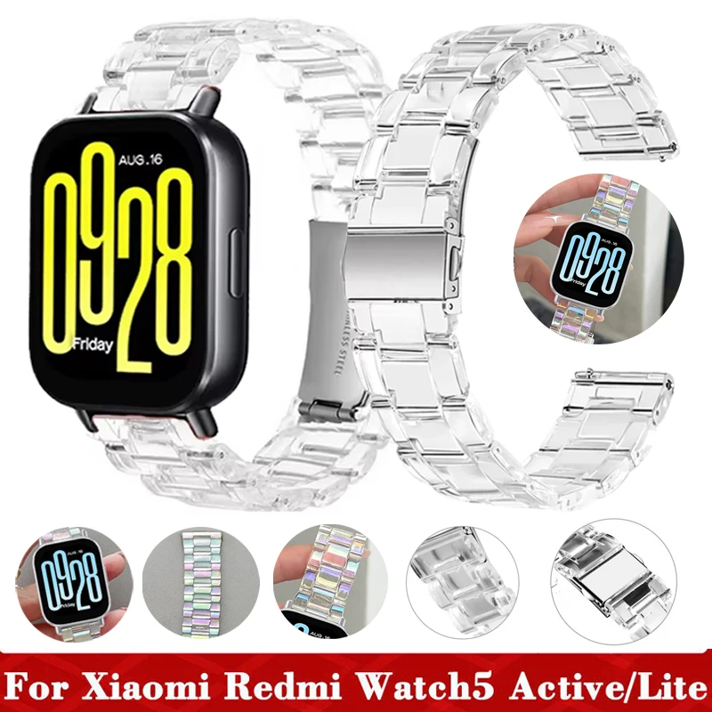 22 mm Lightweigt WatchBand pre Redmi Watch 5 Active Smartwatch Transparent živice náramok pre Redmi Watch 5 Lite Bracelet Correa